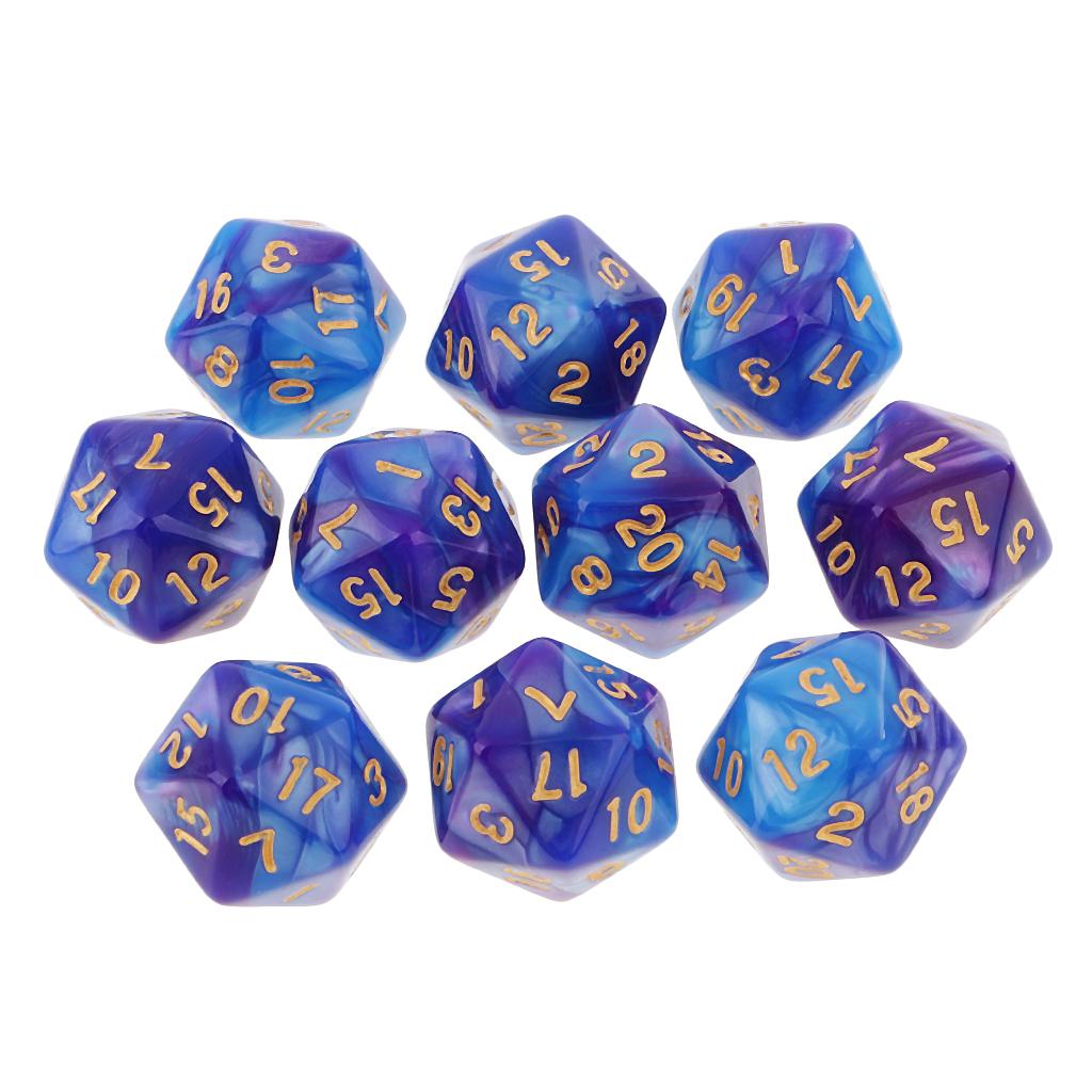Board Game Arena - 10pcs Polyhedral 20 Sided Dice D20