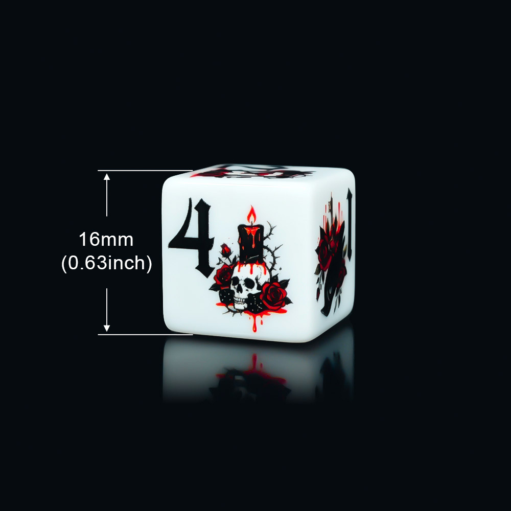 12Pcs Gothic Rose 16MM Printed - Board Game Arena review and price
